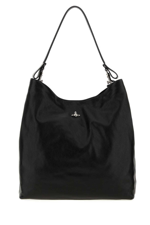 Black leather large Lottie shopping bag VIVIENNE WESTWOOD (4601000IWL00BX)