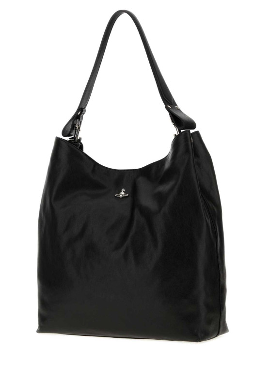 Black leather large Lottie shopping bag VIVIENNE WESTWOOD (4601000IWL00BX)