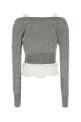 Двоколірний топ з кашеміру та еластичного шовку ERMANNO SCERVINO (492N300APPYY)