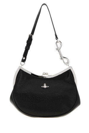 Black leather Charm Frame Purse shoulder bag VIVIENNE WESTWOOD (4B01000PWL00BX)