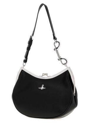 Black leather Charm Frame Purse shoulder bag VIVIENNE WESTWOOD (4B01000PWL00BX)