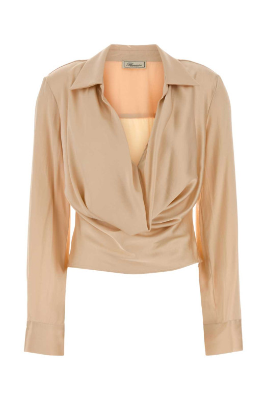 Peach stretch satin blouse BLUMARINE (4C270A)