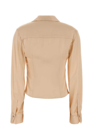 Peach stretch satin blouse BLUMARINE (4C270A)