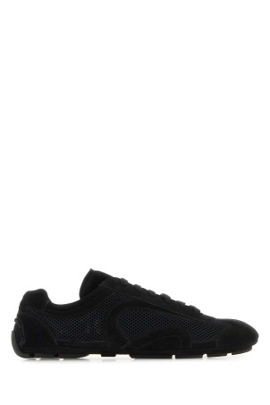 Black suede and mesh Montecarlo Re-Edition 2005 sneakers Black PRADA (4E1165FG0013D8C)