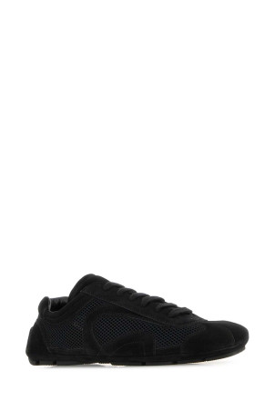 Black suede and mesh Montecarlo Re-Edition 2005 sneakers Black PRADA (4E1165FG0013D8C)