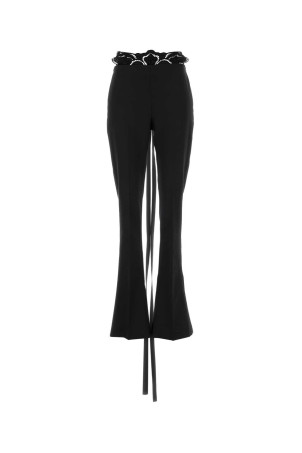 Black stretch polyester blend pant BLUMARINE (4P108A)