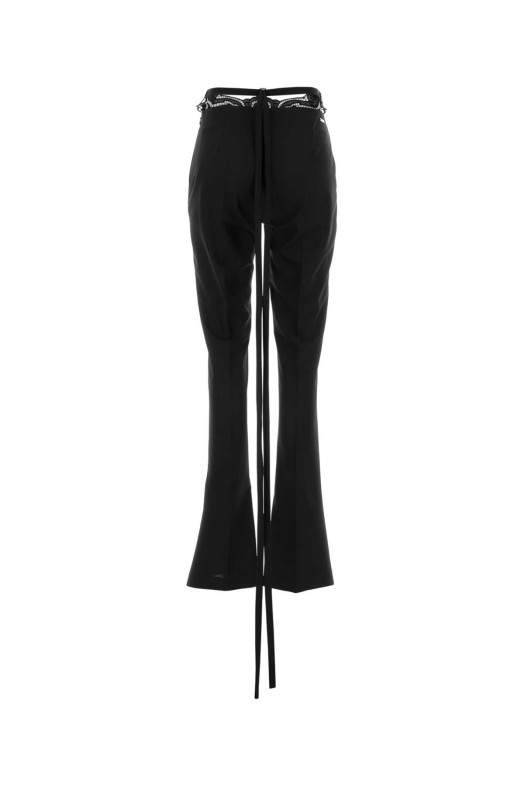 Black stretch polyester blend pant BLUMARINE (4P108A)