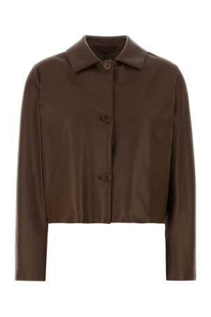 Brown leather jacket SANTORO (50015D)