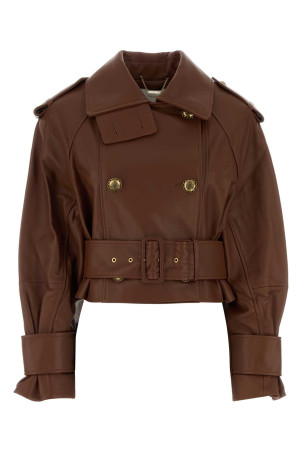 Brown leather Hypnotic trench coat Beige ZIMMERMANN (5328JF251)