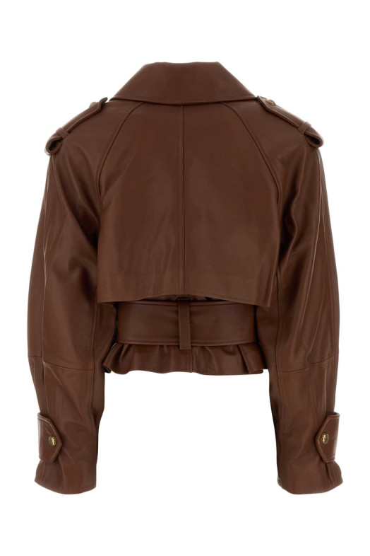 Brown leather Hypnotic trench coat Beige ZIMMERMANN (5328JF251)