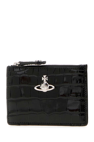 Black leather coin purse VIVIENNE WESTWOOD (54020011WL0098)
