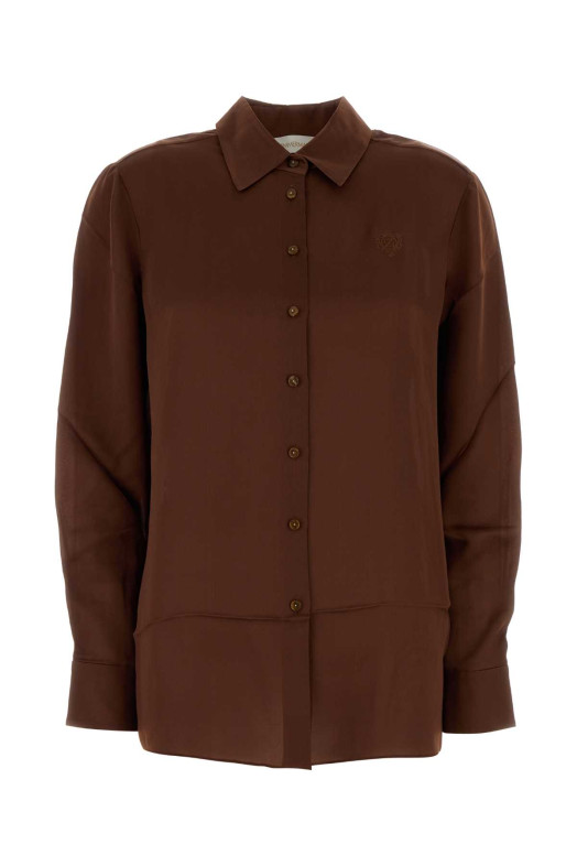 Chocolate satin Hypnotic shirt Beige ZIMMERMANN (5747TF251)