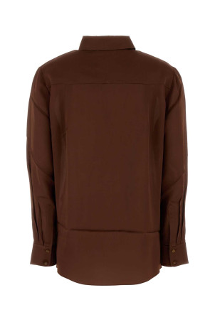 Chocolate satin Hypnotic shirt Beige ZIMMERMANN (5747TF251)