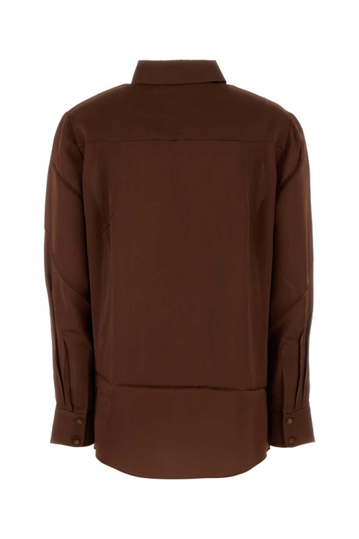 Chocolate satin Hypnotic shirt Beige ZIMMERMANN (5747TF251)