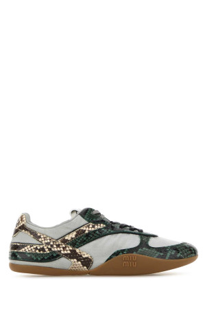 Multicolor fabric and leather sneakers MIU MIU (5E428EFB0053ZL4)