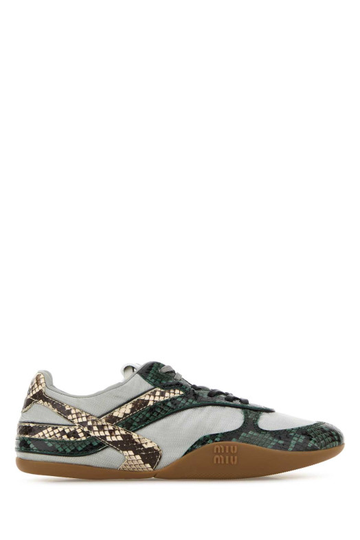 Multicolor fabric and leather sneakers MIU MIU (5E428EFB0053ZL4)