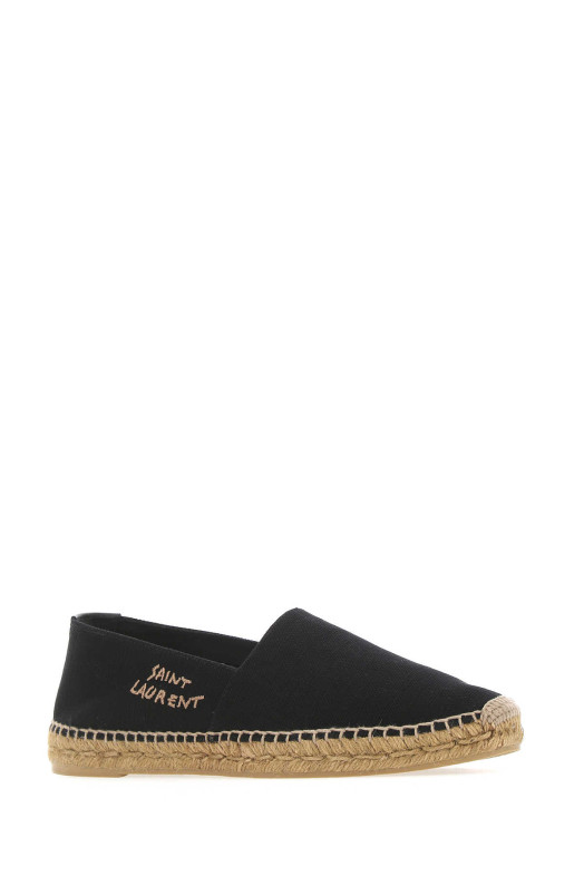 Черные эспадрильи из канваса, черные SAINT LAURENT (6059511P210)