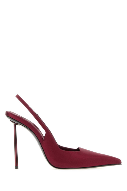 Burgundy satin Amelia pumps LE SILLA (6101E100BXPPSATIN)