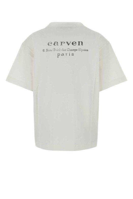 Біла бавовняна футболка оверсайз CARVEN (6261K21196)