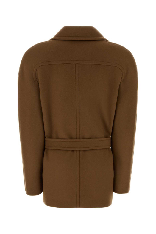 Вовняне пальто кольору «бісквіт» STELLA McCARTNEY (6644703GU765)