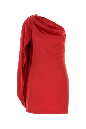 Red satin one-shoulder mini dress STELLA McCARTNEY (6A07063FU302)