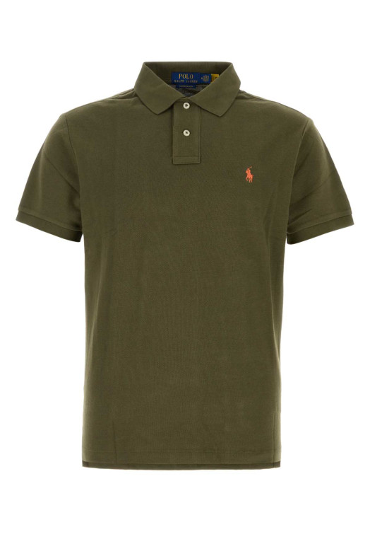 Olive green piquet polo shirt POLO RALPH LAUREN (710782592)