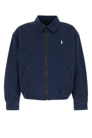 Navy blue twill bomber jacket Blue POLO RALPH LAUREN (710961929)