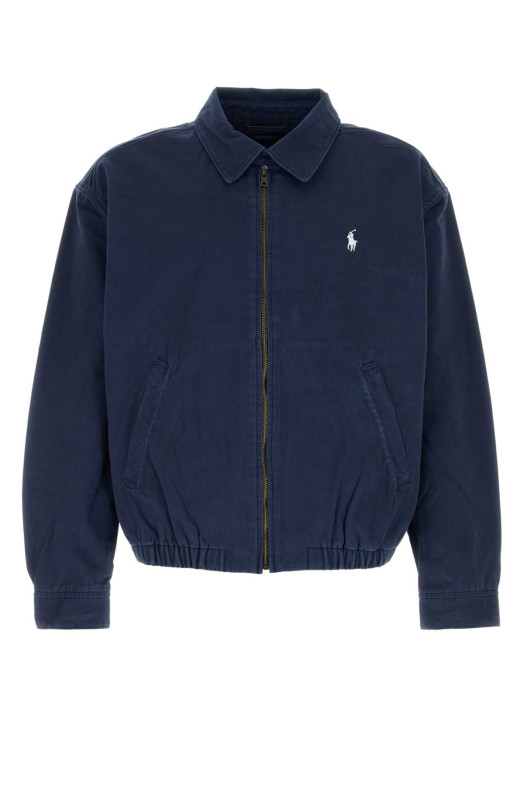 Navy blue twill bomber jacket Blue POLO RALPH LAUREN (710961929)