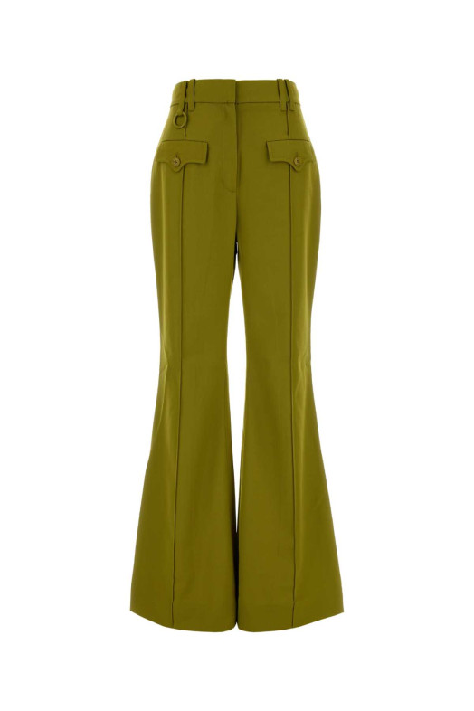 Брюки из полиэстеровой смеси цвета «фисташковый» от ZIMMERMANN (7296PS261)