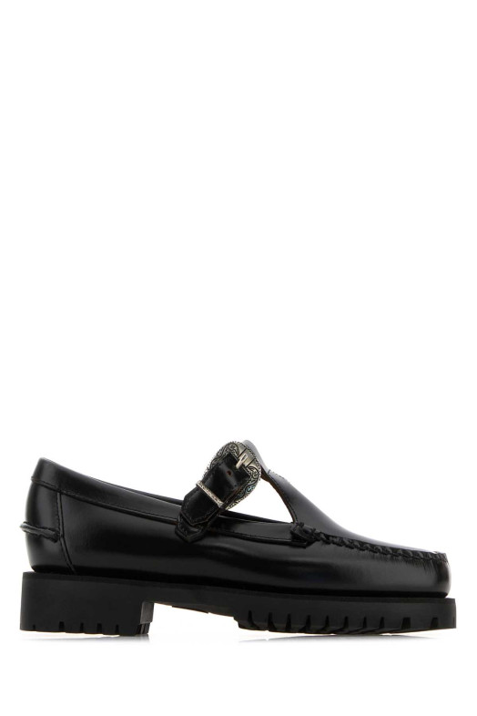 Black leather Aurora loafers SEBAGO (751244W)