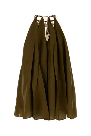 Olive green silk Mahon blouse ZIMMERMANN (7597TSS263)