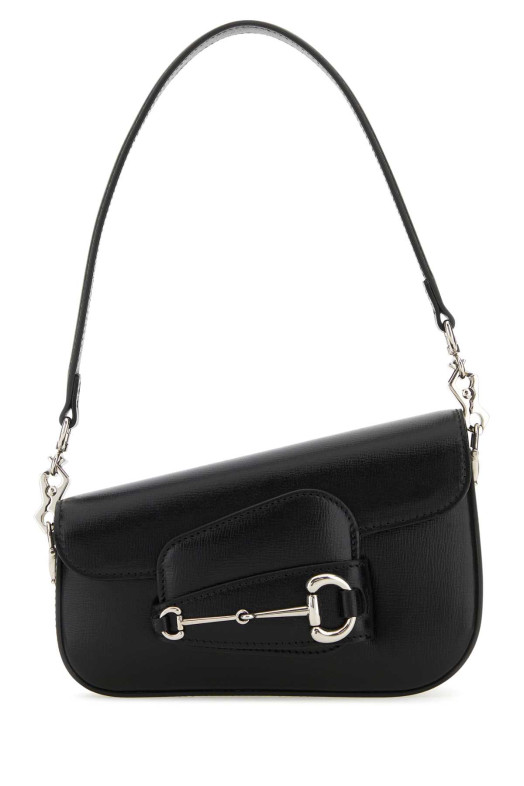 Black leather mini Gucci Horsebit 1955 handbag Black GUCCI (7742091DB0N)