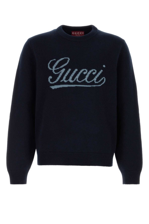 Вовняний светр кольору «північний синій» від GUCCI (795347XKD74)