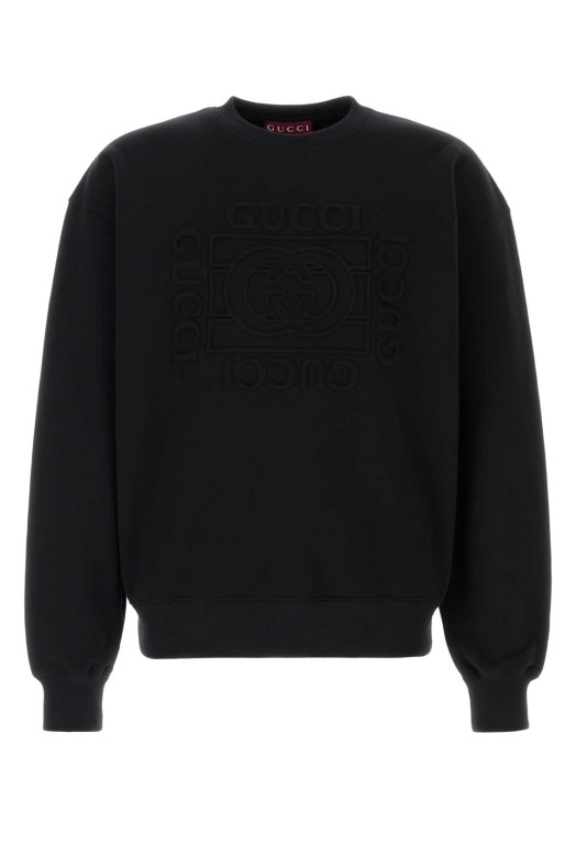Black cotton sweatshirt GUCCI (795510XJHN8)