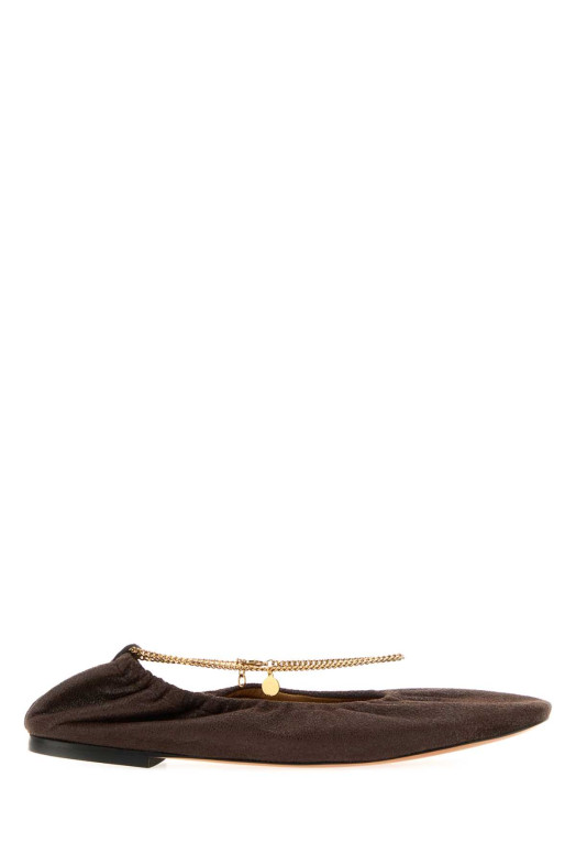 Brown shaggy deer ballerinas STELLA McCARTNEY (810659E00339)
