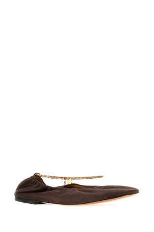 Brown shaggy deer ballerinas STELLA McCARTNEY (810659E00339)