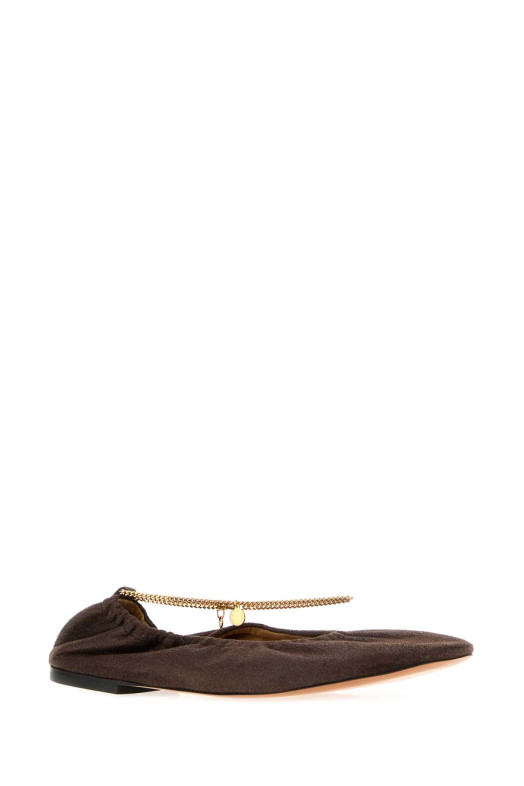 Brown shaggy deer ballerinas STELLA McCARTNEY (810659E00339)