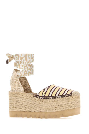 Embroidered canvas Gaia wedges STELLA McCARTNEY (810666E00328)