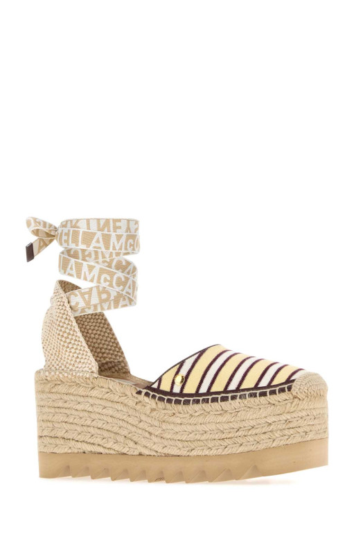 Embroidered canvas Gaia wedges STELLA McCARTNEY (810666E00328)
