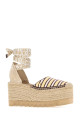 Embroidered canvas Gaia wedges STELLA McCARTNEY (810666E00328)