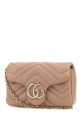 Powder pink leather mini GG Marmont shoulder bag GUCCI (841290AAFAX)