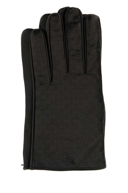 Dark brown nappa leather gloves GUCCI (8456584SAEA)