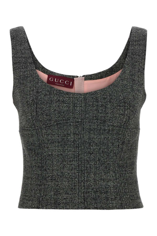 Двоколірна вовняна майка GUCCI (846728ZATWE)