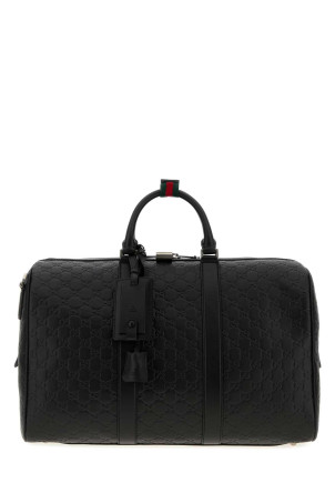 Black leather Emblem travel bag GUCCI (850220AAFOM)