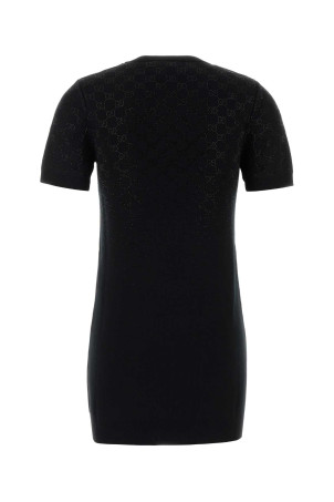 Black wool blend mini dress GUCCI (852066XKFB3)