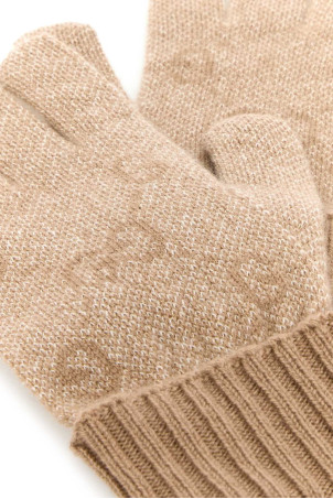 Beige cashmere blend gloves GUCCI (8529693GAMK)