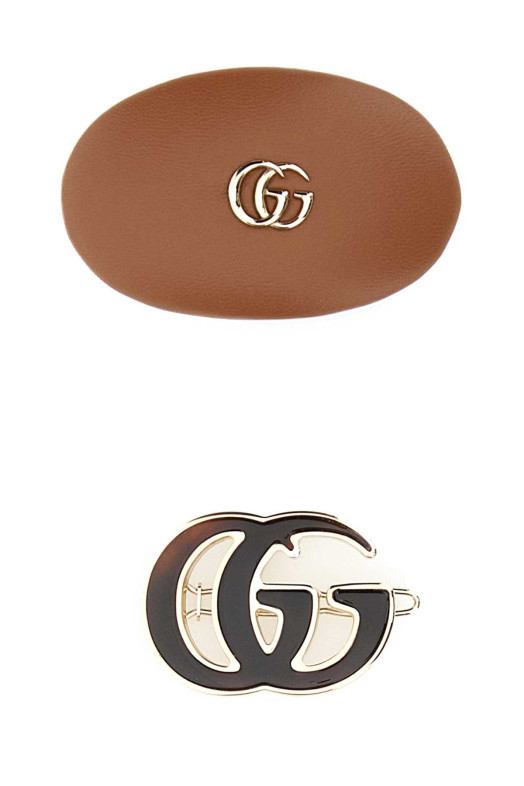 Набор разноцветных заколок из кожи и металла GUCCI (8550603HBH4)