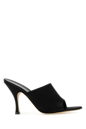 Black satin mules Black GUCCI (856997F1400)