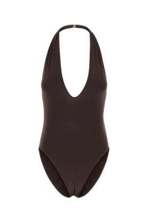 Chocolate stretch viscose Luca bodysuit ZIMMERMANN (8928TS261)