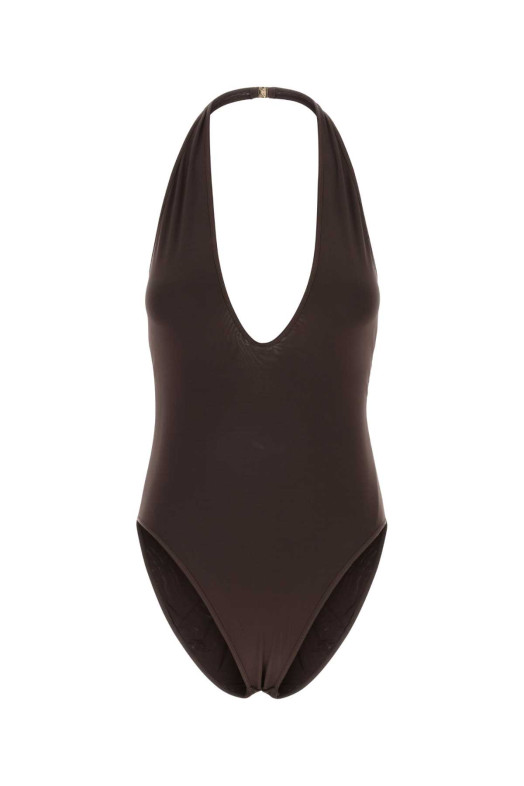Chocolate stretch viscose Luca bodysuit ZIMMERMANN (8928TS261)